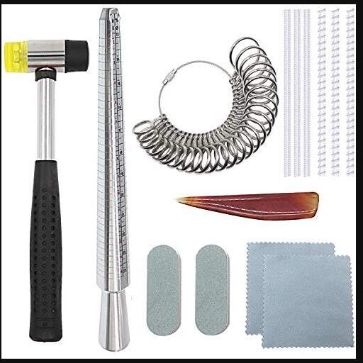 Ring Sizer Mandrel Set Metal Stick Finger US Sizing Tool Set