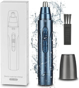 Nose Hair Trimmer Dual-Edge Blades Hair Removal Ear Nose Trimmer, Blue