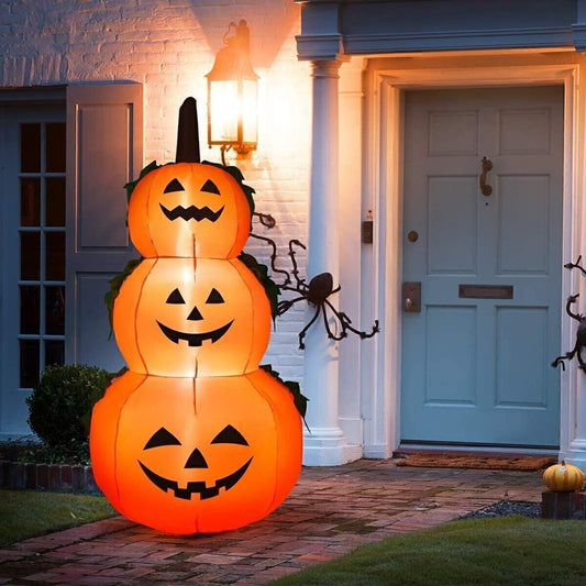Halloween Inflatable 3-Pumpkins W/LED Lights Pumpkins Decorations