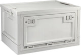 Foldable Storage Bin Plastic Organizer Container 30L Box, Grey
