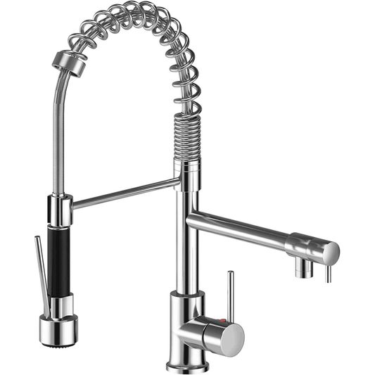 Kitchen Sink Faucet Swivel Single Handle Pull Down Sprayer Mixer Tap