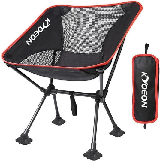 Portable Camping Chair Foldable Picnic Beach Compact Chair, Black