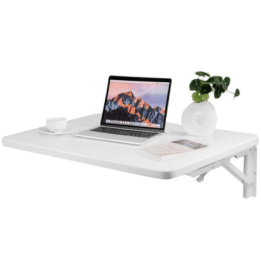 Wall Mounted Rotating Table Floating Folding Desk Wooden Table
