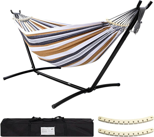 Hammock With Steel Stand 2-Person Anti Roll Balance Hammock