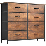 Cabinet 8-Drawers MDF Fabric Storage Organizer Home Dresser