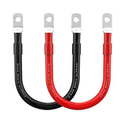 Battery Inverter Cables Red & Black Power 1Ft Cable Set, 2 Count