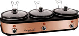 Megachef Triple Slow Cooker And Buffet Server Ceramic Pots W/Lid