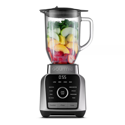 Gourmia Digital Blender 4 Speeds Round-Plated Blender, Gray