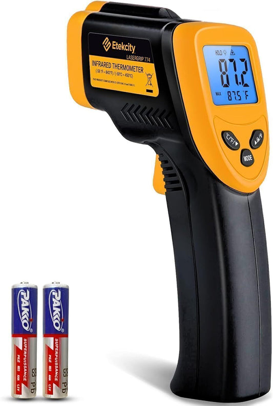 Infrared Thermometer Temp Control Tool,-50 To 450C, Yellow