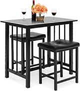 Home Furniture 3-Pices Height Dining Table Set with 2 PU Stools