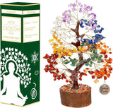 Handmade Crystal Tree Golden Wire Positive Energy Warming Gift