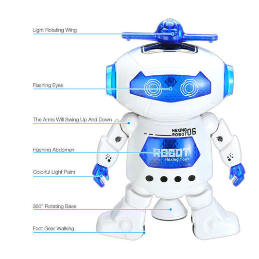 Dancing Robot Musical and Colorful Flashing Lights Robot Toy, Age 3+