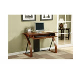 OSP Home Furnishings Aurora Computer Desk with Powder-Coated Black Accents