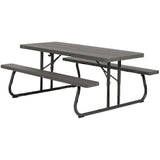All-Weather Outdoor 6ft Folding Picnic 8 Bench Seats Seating Table