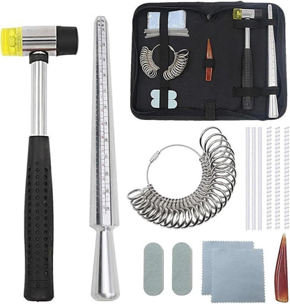 Ring Sizer Mandrel Set Metal Stick Finger US Sizing Tool Set