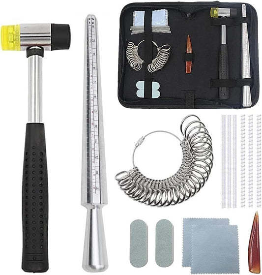 Ring Sizer Mandrel Set Metal Stick Finger US Sizing Tool Set