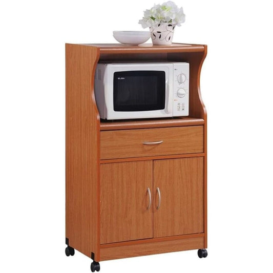 Microwave Cart W/One Drawer Two Doors & Shelf Storage, Cherry