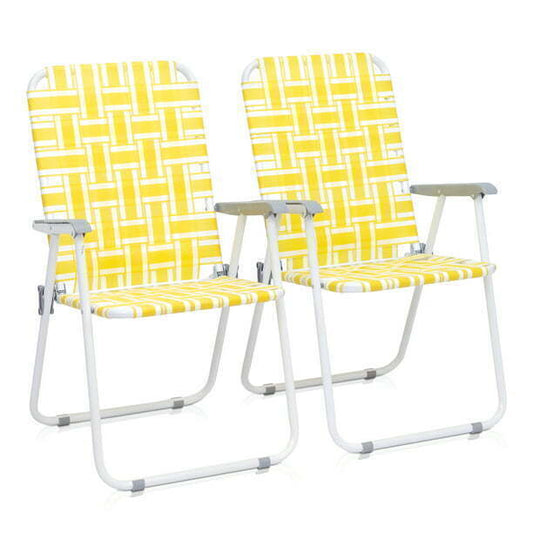 Folding Chair Lawn Portable Outdoor Beach Camping Chair-2 Pack
