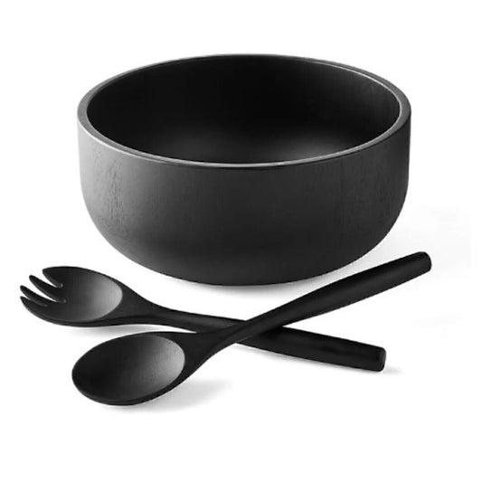 Salad Serving Set Acacia Wood Bowl Set with Serving Spoon and Fork