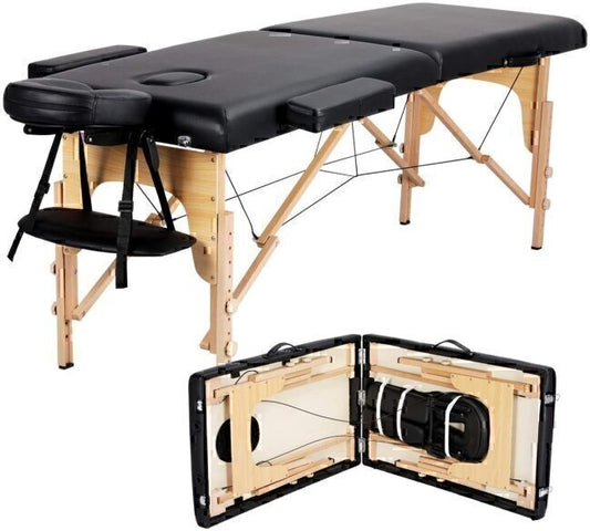 Foldable Massage Table W/ Extended Side Arm Rests and Deluxe Carry Bag