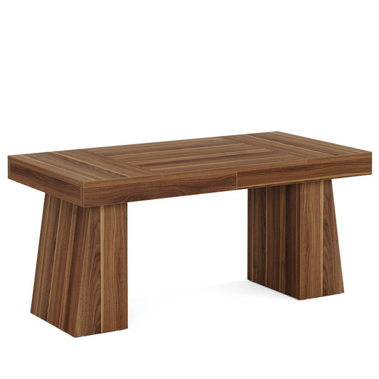 Executive Desk 55" Mid-Century Wood Modern Trapezoid Base Desk