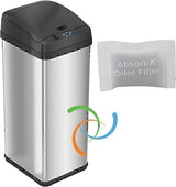 Touchless 13 Gallon Square Extra-wide Opening Touchless Trash Can