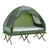 Folding Camping Cots W/Tent Portable 2-Person Camping Combo Set