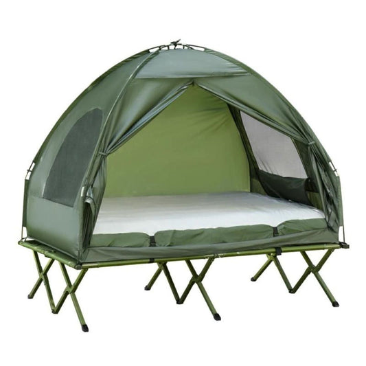 Folding Camping Cots W/Tent Portable 2-Person Camping Combo Set