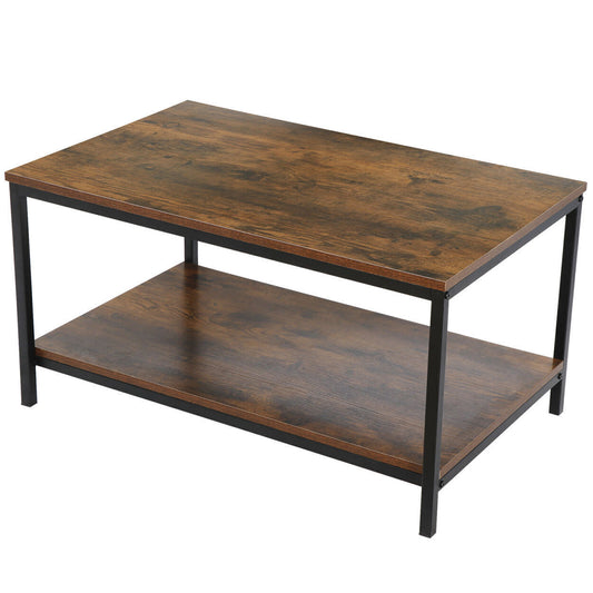 Rustic Wood Coffee Table Strong Frame Living Room Dining Room Table