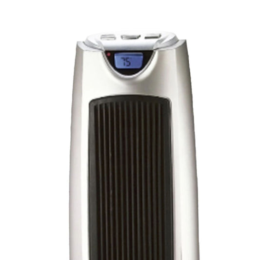 Portable Heater Ceramic Oscillating Tower W/Remote 2-Speed Fan
