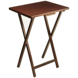 Folding TV Tray Table Lightweight Portable Tray Table- Walnut