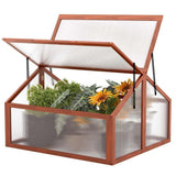 Wooden Greenhouse Double Box Garden House Plants Cold Protection