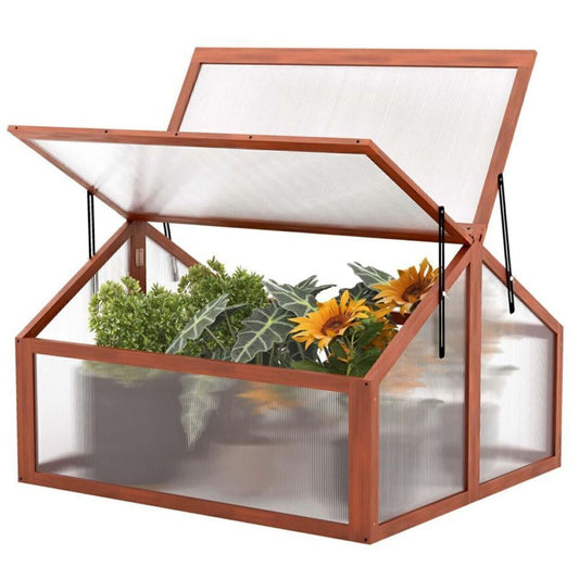 Wooden Greenhouse Double Box Garden House Plants Cold Protection