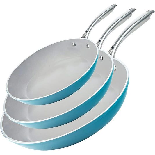 Nonstick Pan Set Cookware Fry Pan 3-Piece Set, 8â ,10â & 12"