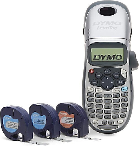 DYMO LetraTag 100H Handheld Label Maker with 3 Bonus Labeling Tapes