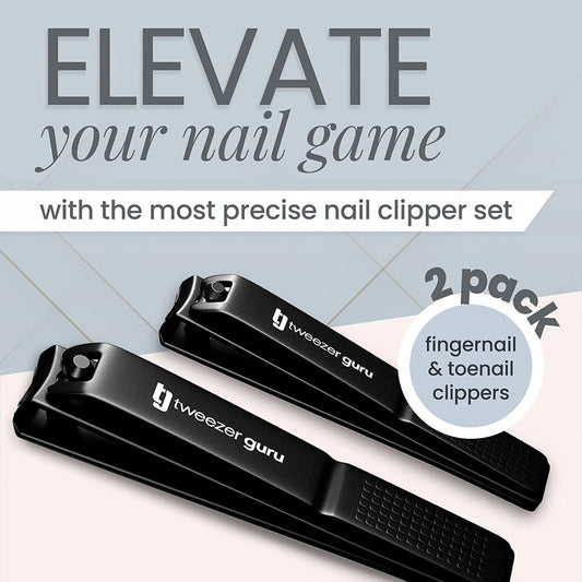 Toe & Finger Curved Edge Nail Durable Clipper Set With Case (2 Count)