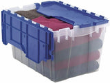 Akro-Mils 12-Gallon Plastic Storage KeepBox with Attached Lid, Clear
