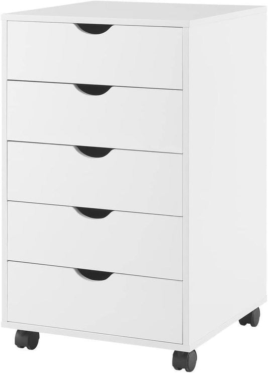 Storage Cabinet 5-Drawer Organizer Multipurpose Cabinet, White