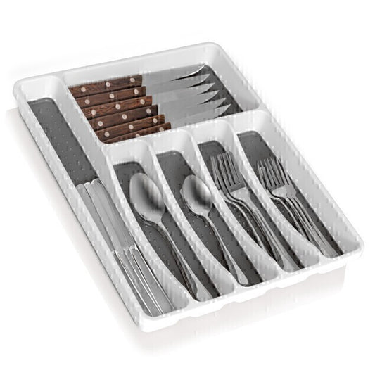 Silverware Tray 6 Compartments For Organized Kitchen Drawer Storage