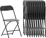 Plastic Folding Chair Comfortable Event Folding Chair, Black-10