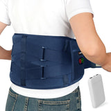 Cordless Heating Pad W/Massager Lower Back Pain Relief, Blue