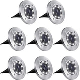 Waterproof Garden Patio LED Solar With Lights Sensor (8 Pack White)