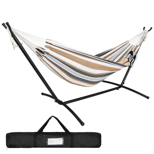 Portable Outdoor Patio Use 2 Person Hammock With Stand & Carrying case