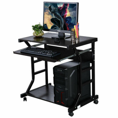 Computer Desk Laptop PC Home Office Rolling Wheel Corner Desk