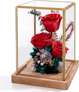 Mothers Day Gift Flowers Rose Preserved In Glass Container Roses