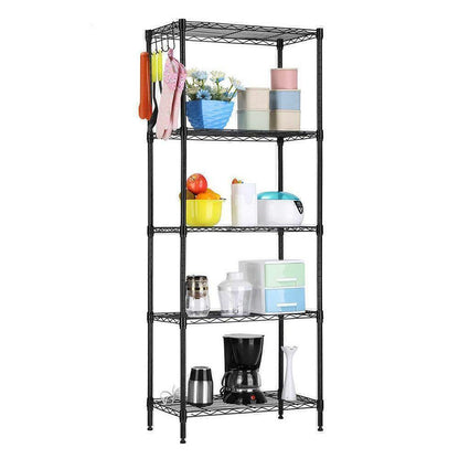 5-Tier Rack High-grade Carbon Steel Storage Adjustable Shelves
