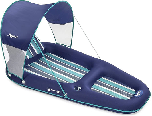 Water Lounge Pool Floatie W/ Sunshade & Cup Holder (Package may vary)