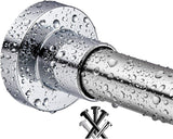 Polished Stainless Steel Shower Curtain Never Rust Tension Rod 43-73in