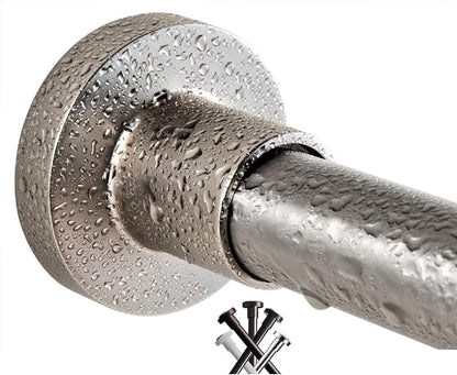 Brushed Nickel Stainless Steel Shower Curtain Tension Rod