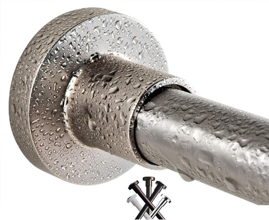 Brushed Nickel Stainless Steel Shower Curtain Tension Rod